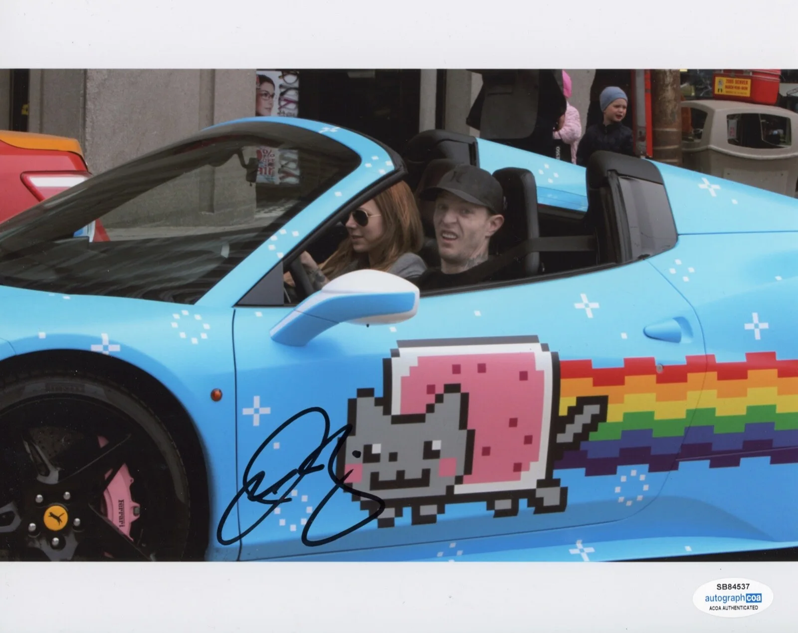 DEADMAU5 — Deadmau5 signed "PURRARI" 8x10 a PROOF Seeya DJ Joel Zimmerman ACOA COA Rare, image 3