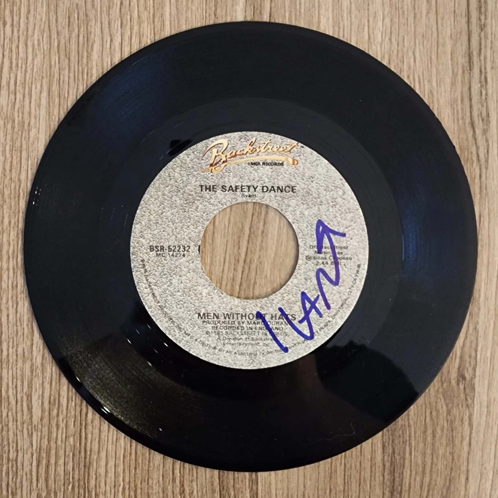 Ivan Doroschuk Signed Men Without Hats - The Safety Dance 7" Vinyl Record RAD, изображение 2