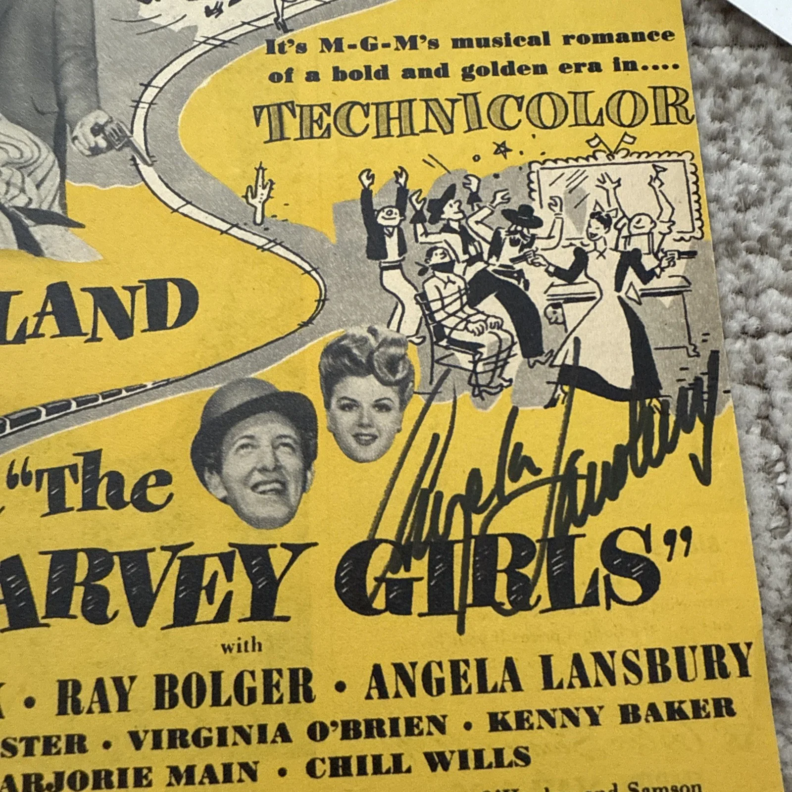 Angela Lansbury The Harvey Girls SIGNED Autograph JSA COA Magazine Page, изображение 4