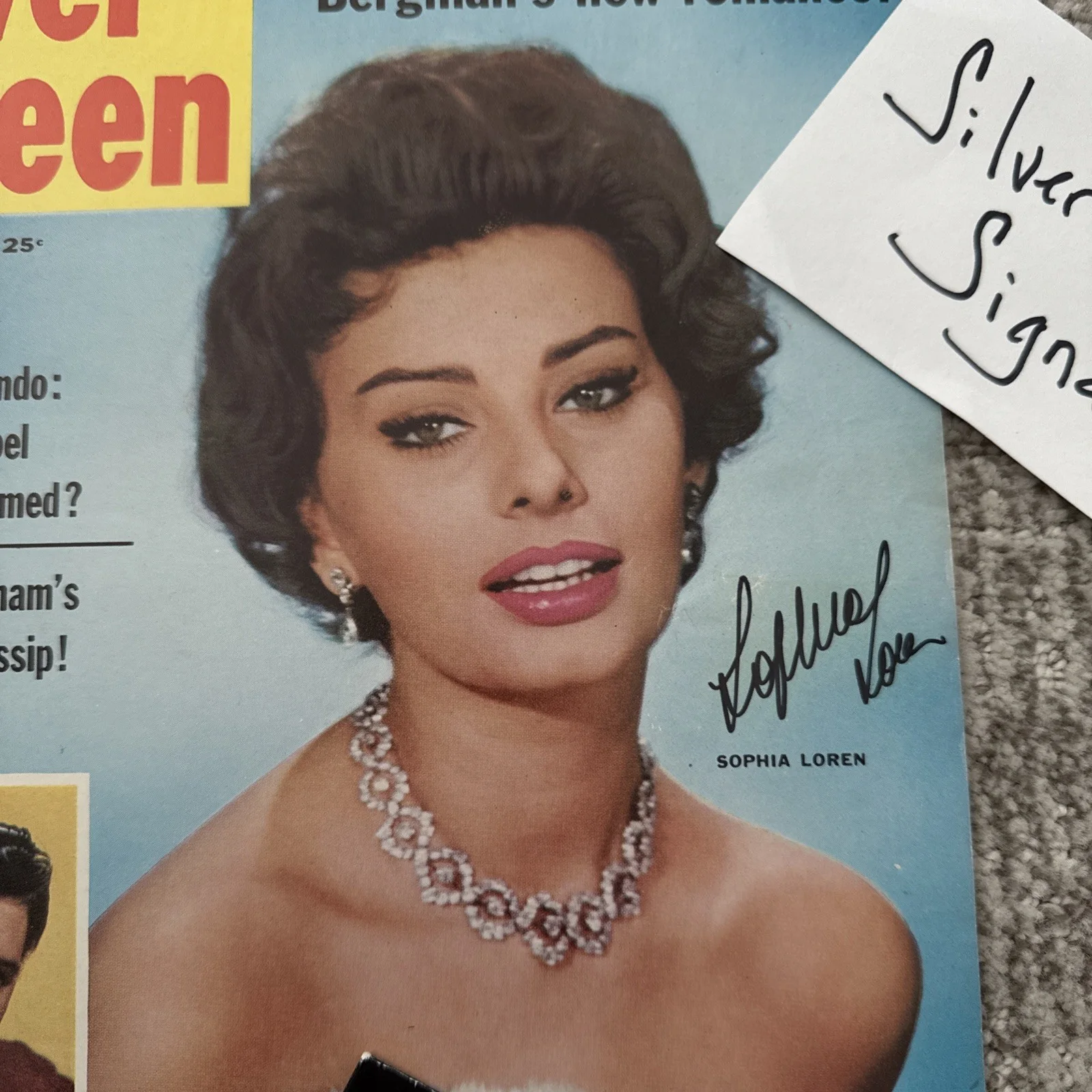Sophia Loren — Sophia Loren SIGNED Autograph JSA COA Certified Magazine Cover Elvis Presley, image 3