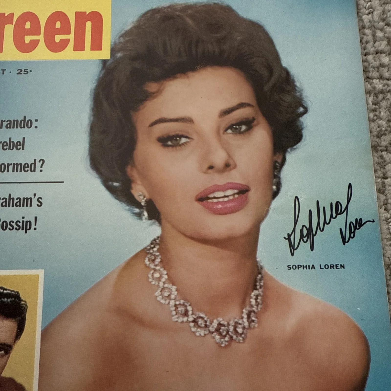 Sophia Loren — Sophia Loren SIGNED Autograph JSA COA Certified Magazine Cover Elvis Presley, image 5
