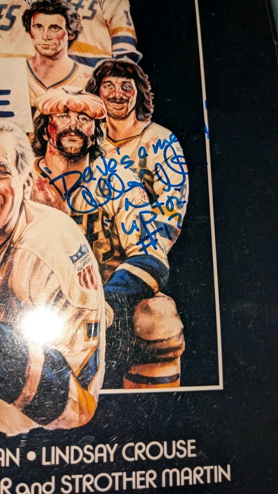 Allan Nicholls — Slap Shot Allan Nicholls as Johnny Upton Signed Movie Poster Print W/Our COA, изображение 3