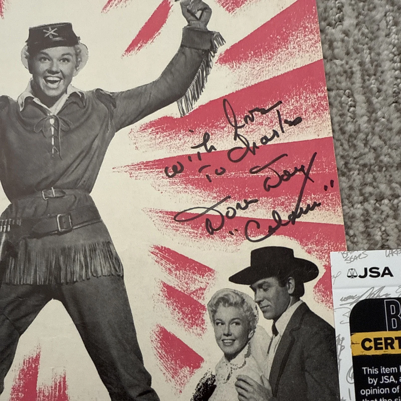 Doris Day & Howard Keel Autograph Signed Sheet Music JSA COA #1 Secret Love, изображение 5