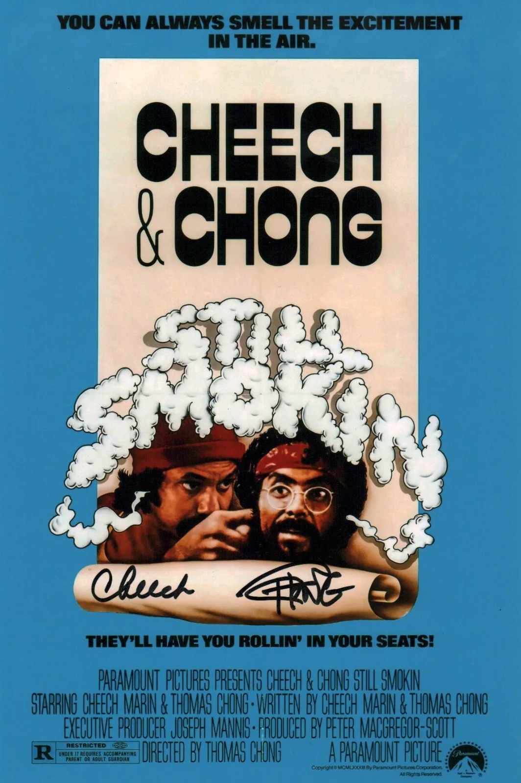 Cheech & Chong — Cheech & Chong Still Smokin Signed 8x12 Photo JSA Certified Autograph