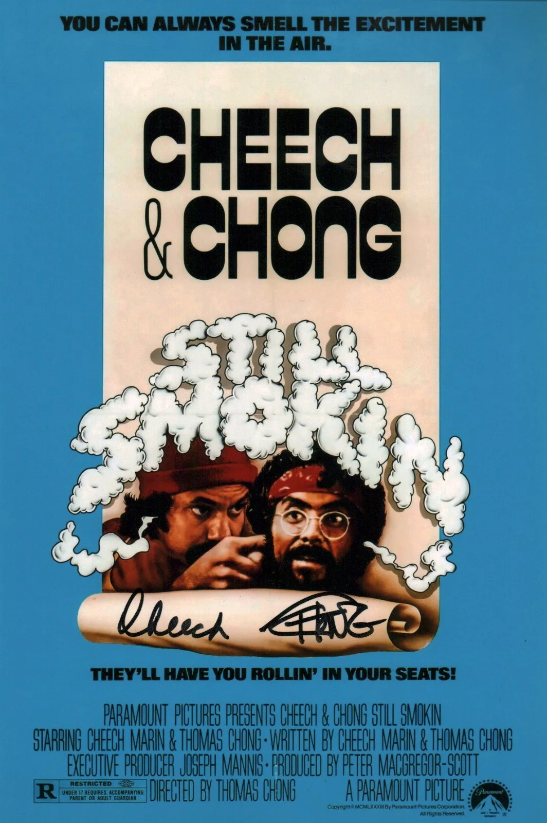 Cheech & Chong — Cheech & Chong Still Smokin Signed 8x12 Photo JSA Certified Autograph