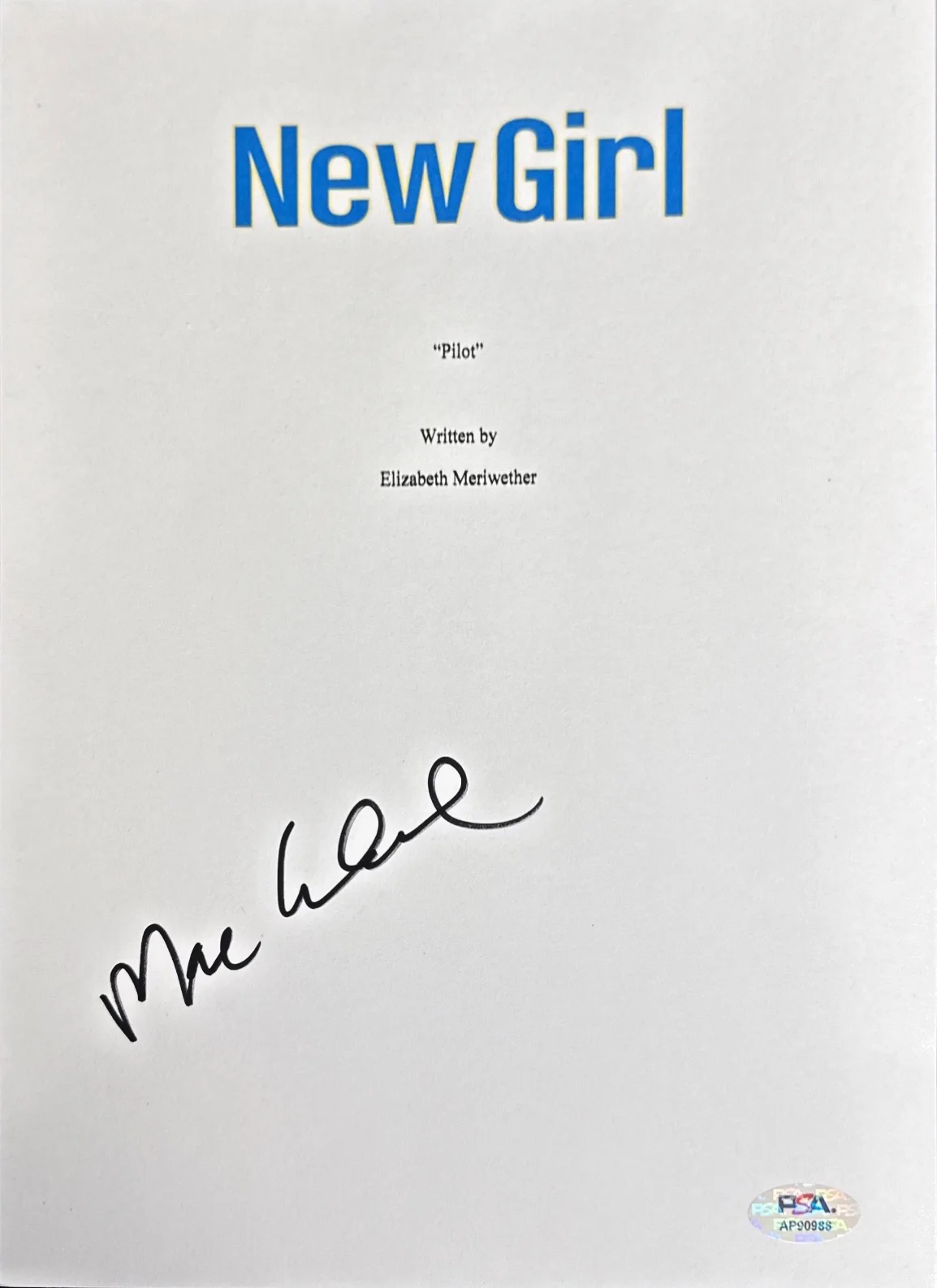 Max Greenfield — Max Greenfield Signed 8x11 New Girl Pilot Script Cover Only PSA AP90988