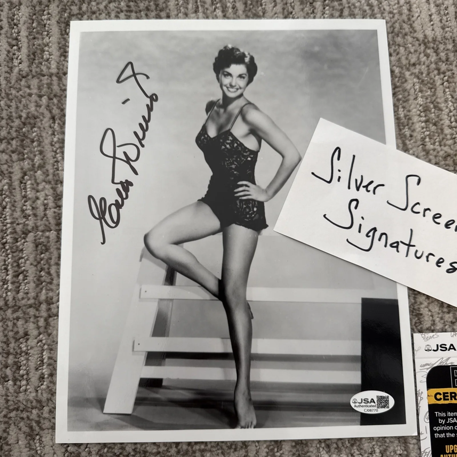 Olympic Swimmer Esther Williams 8x10 Hand Signed Photo Autograph JSA, изображение 2