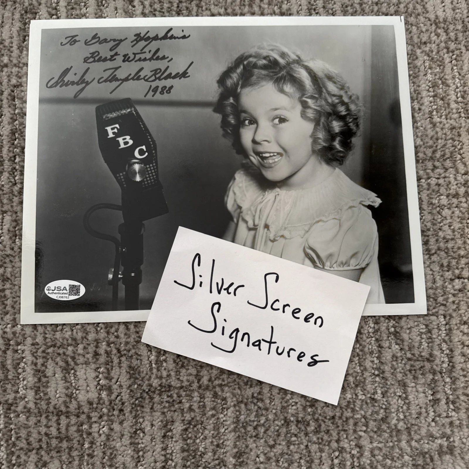 Shirley Temple 8x10 Hand Signed Photo Autograph JSA, image 2
