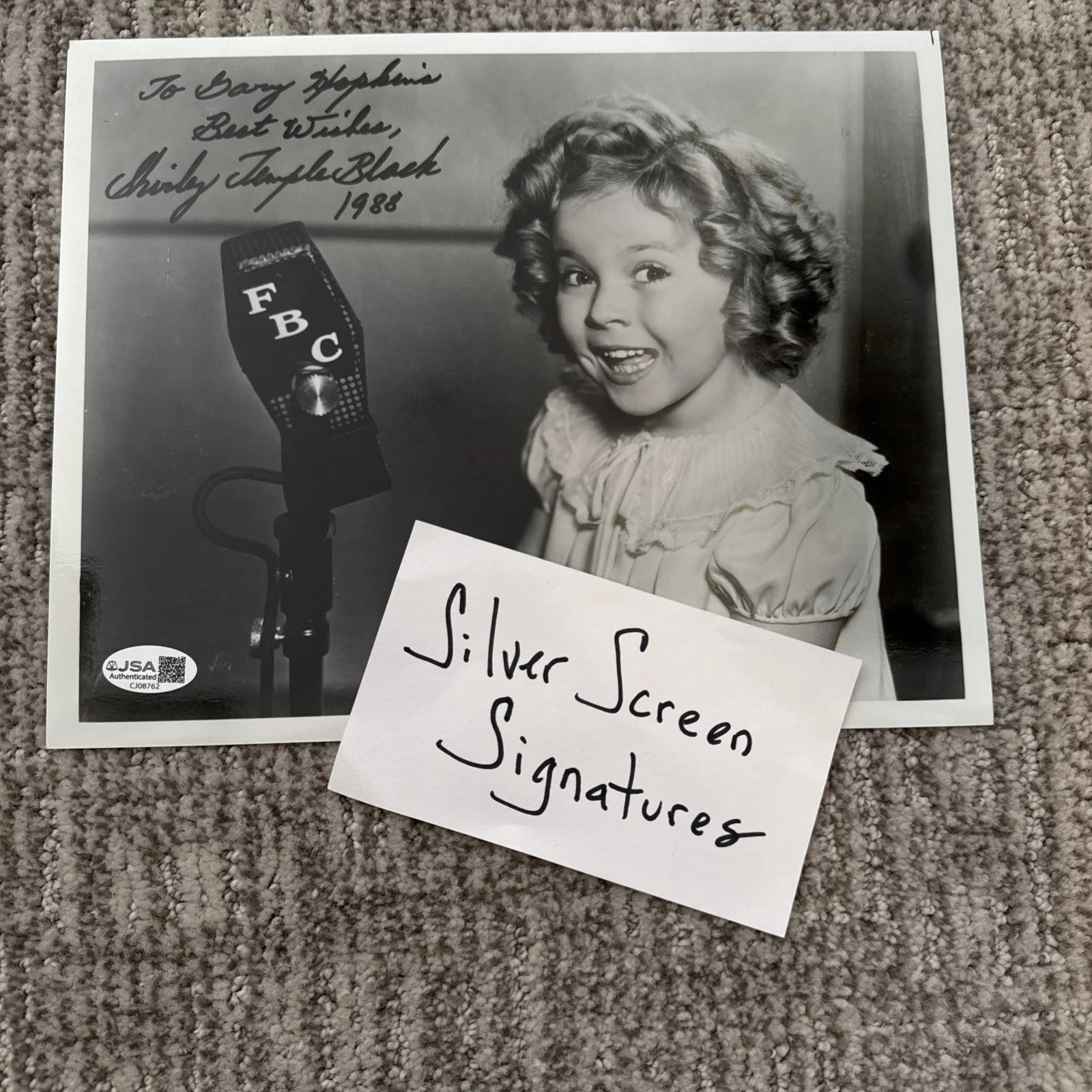 Shirley Temple 8x10 Hand Signed Photo Autograph JSA, image 3