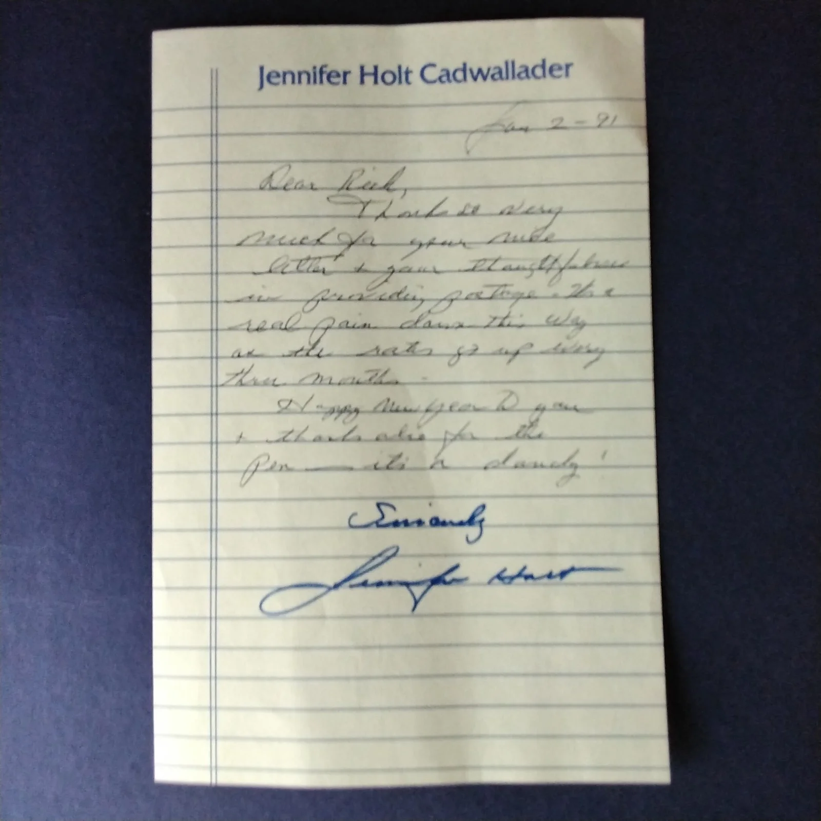 Jennifer Holt SIGNED Letter 40s B Movie TV Actress Fighting Vigilantes Westerns, изображение 4