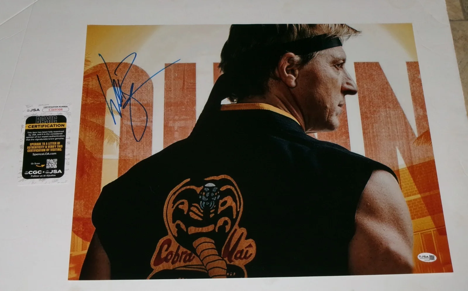 William Zabka — William Zabka Cobra Kai Signed 16X20 Photo JSA CERT