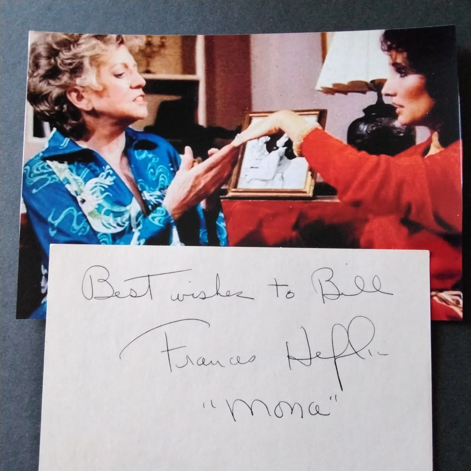 Frances Heflin SIGNED Card Photo TV Movie Actress All My Children "Mona", изображение 2