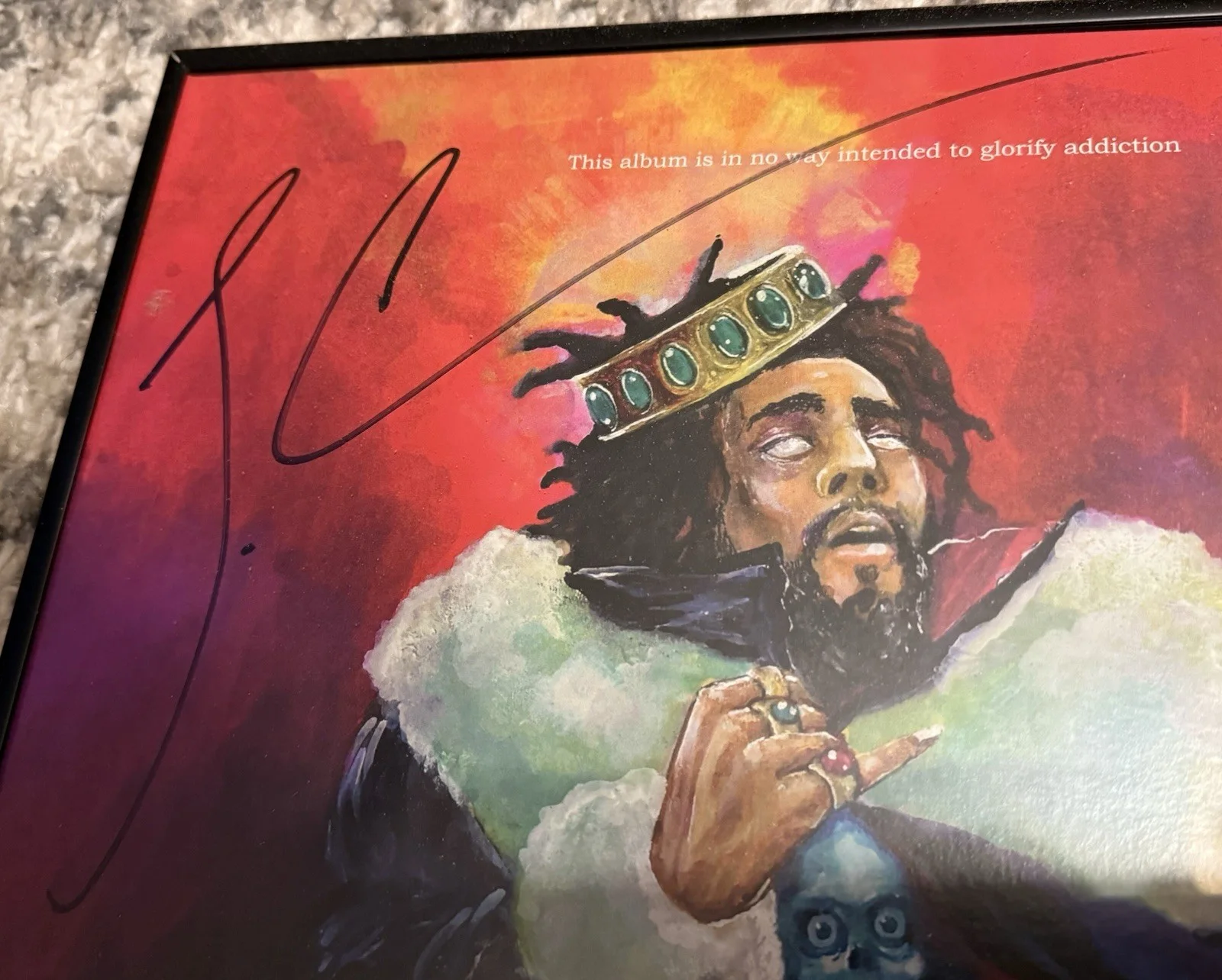 J. Cole Signed Autographed Framed “KOD”, image 2