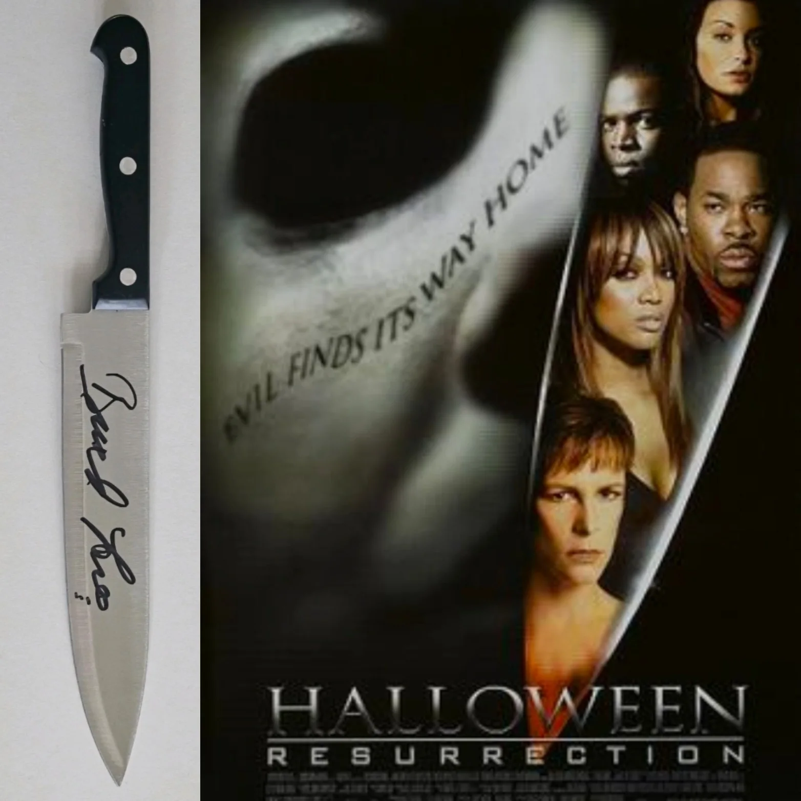Brad Loree — Halloween Resurrection Michael Myers Brad Loree Signed Knife Prop Replica COA