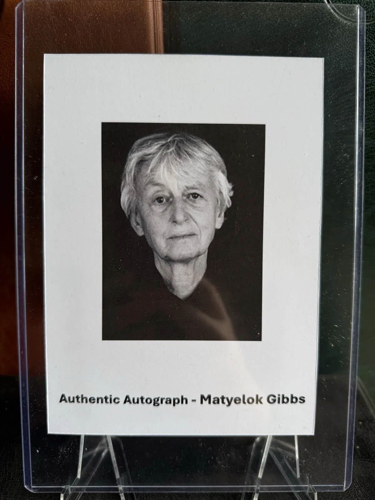 MATYELOK GIBBS GENUINE SIGNED AUTOGRAPH IN 7X5 INCH CARD HARRY POTTER LIFE COA, изображение 2