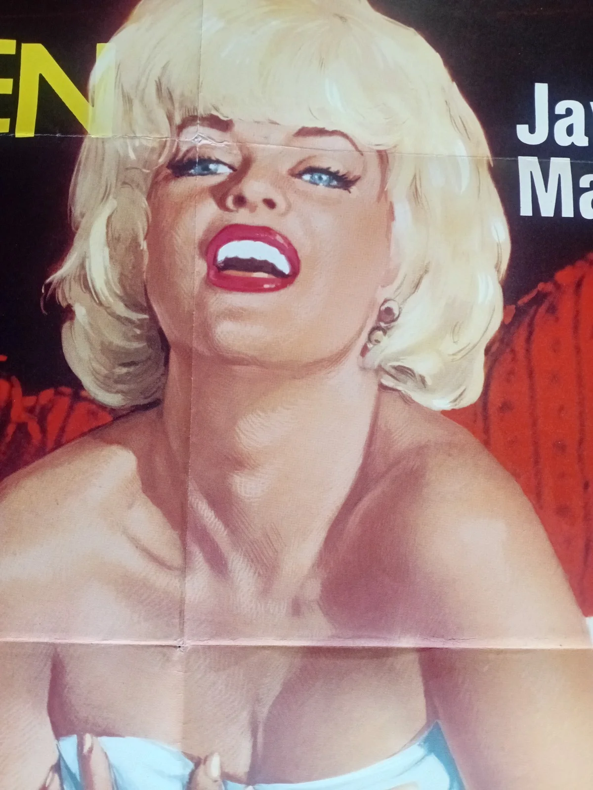Too Hot to Touch [1960] Jayne Mansfield - Original German A1 Poster - 84 x 59cm, image 2