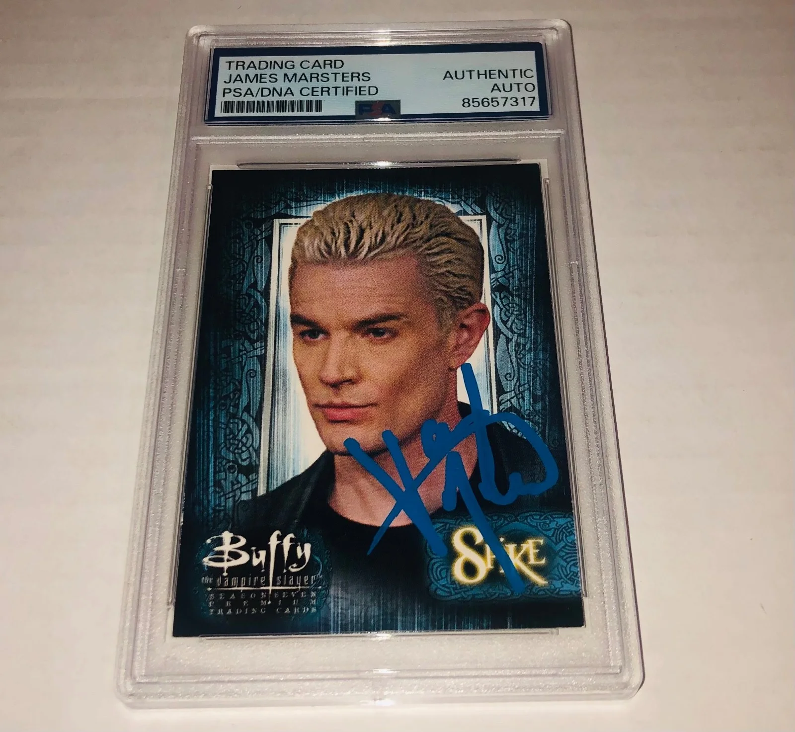 James Marsters — James Marsters 2003 Inkworks Buffy The Vampire Slayer Spike #72 Signed Card PSA