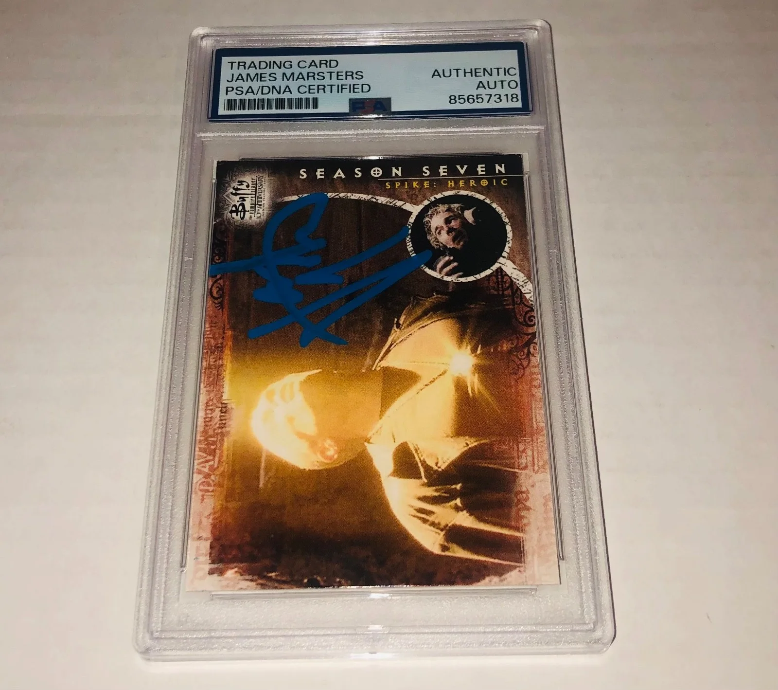 James Marsters — James Marsters Season Seven Buffy The Vampire Slayer Spike Signed Card PSA