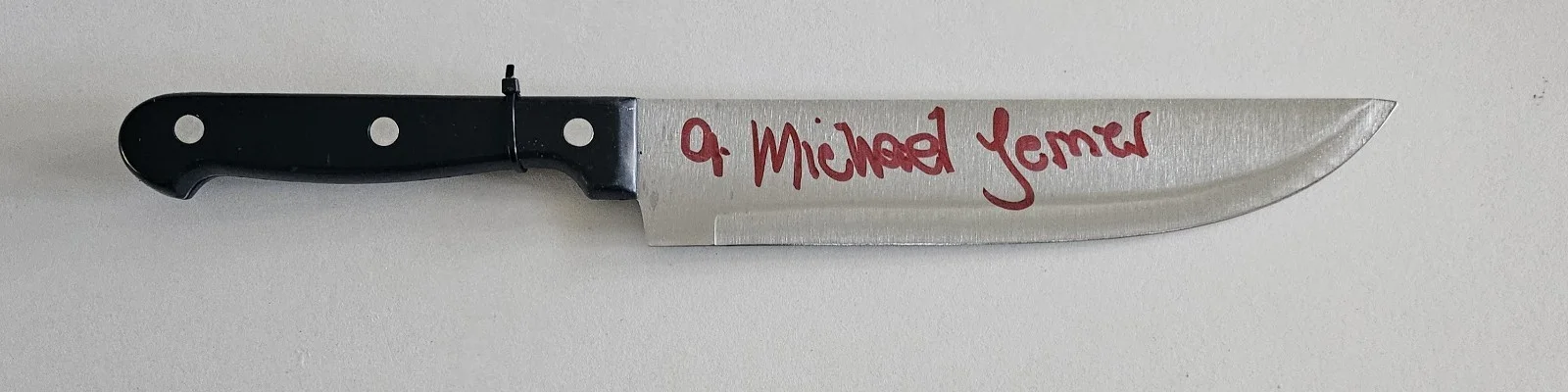 Michael Lerner — Halloween Curse Of Michael Myers Michael Lerner Knife Auto Signed Prop Replica, image 3