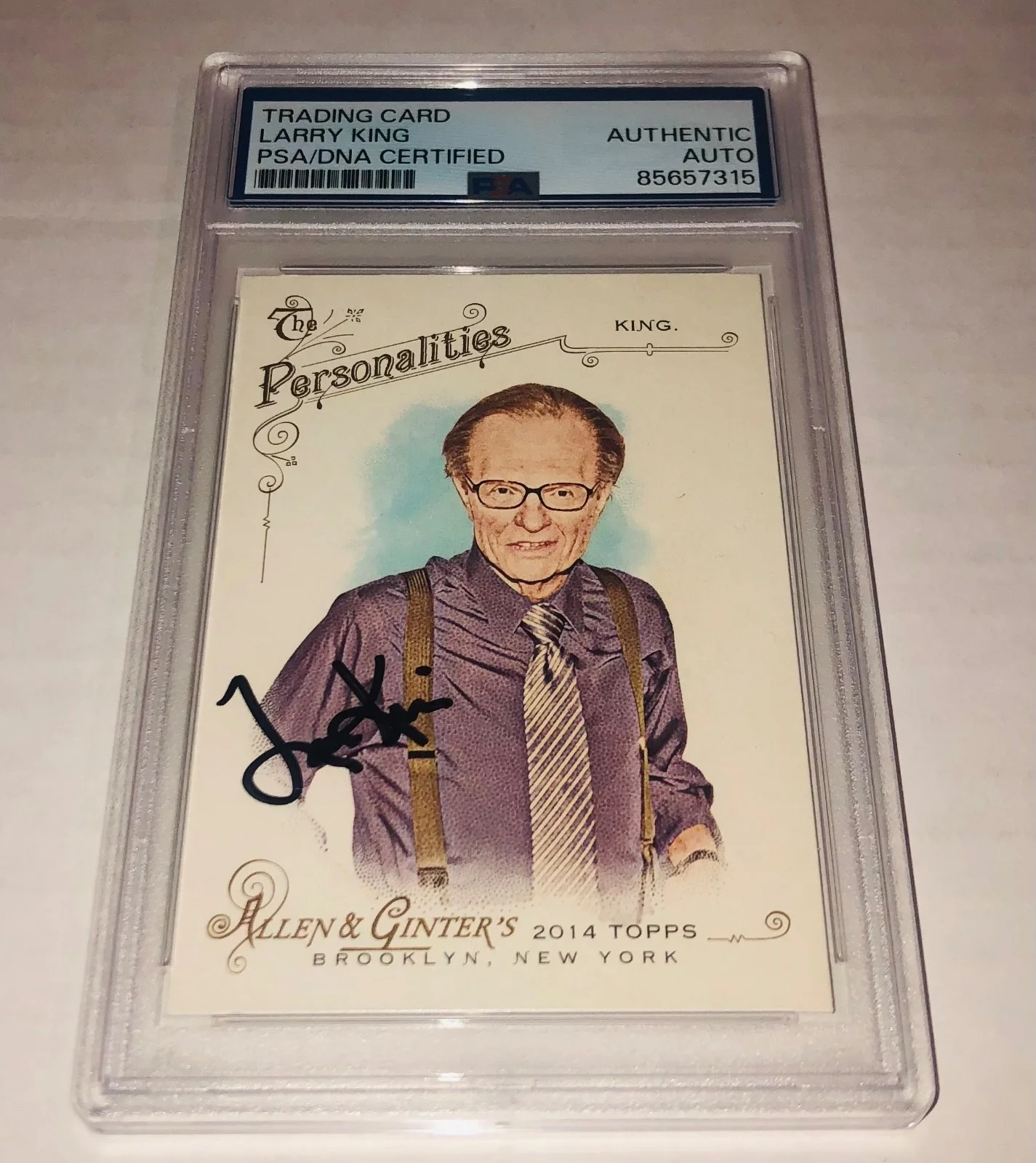 Larry King — Larry King 2014 Allen & Ginter #81 Signed Card Auto PSA RIP RARE