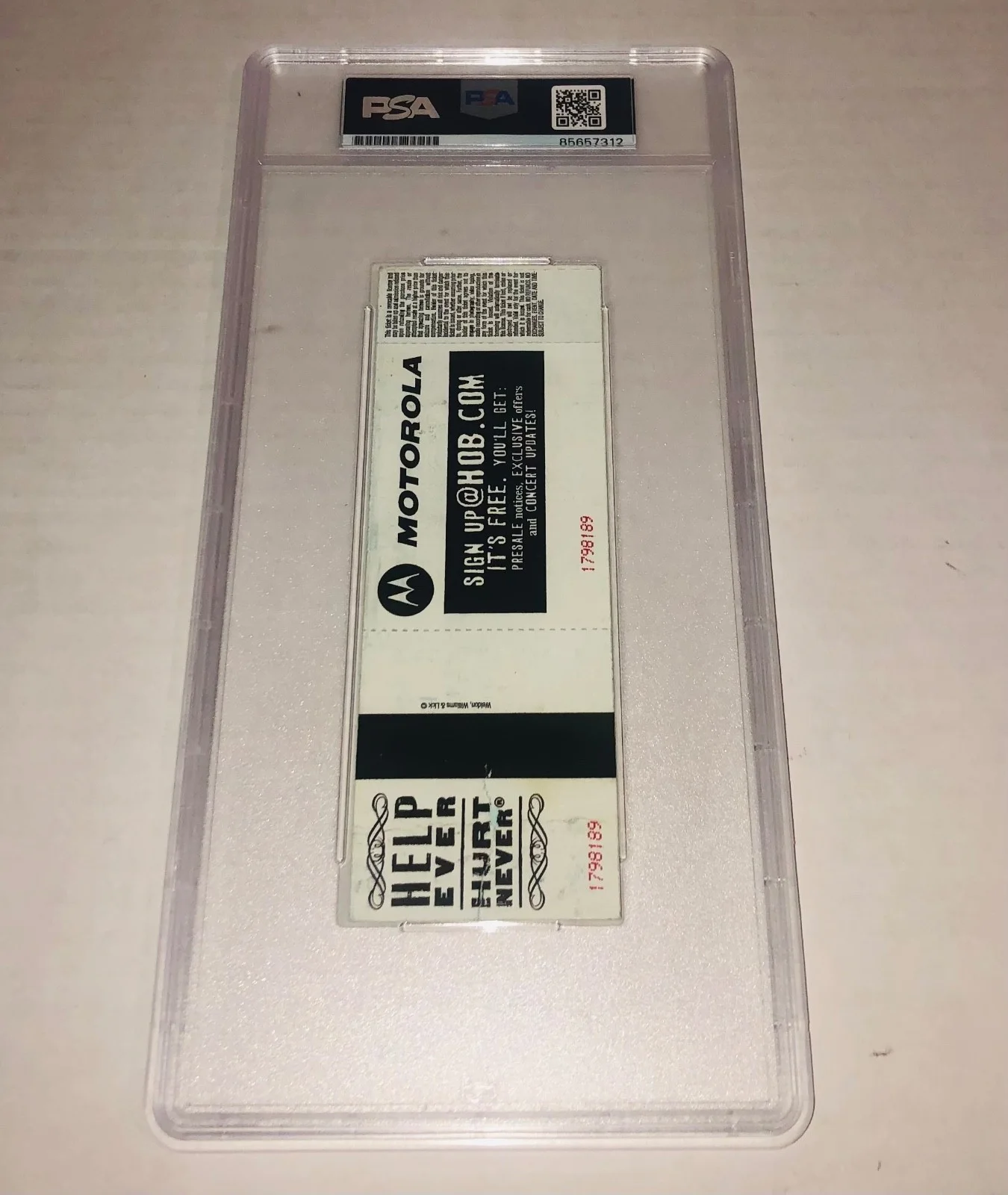 Jesse Lacey Brand New Deja Entendu November 2007 Signed Ticket Stub PSA RARE, image 3