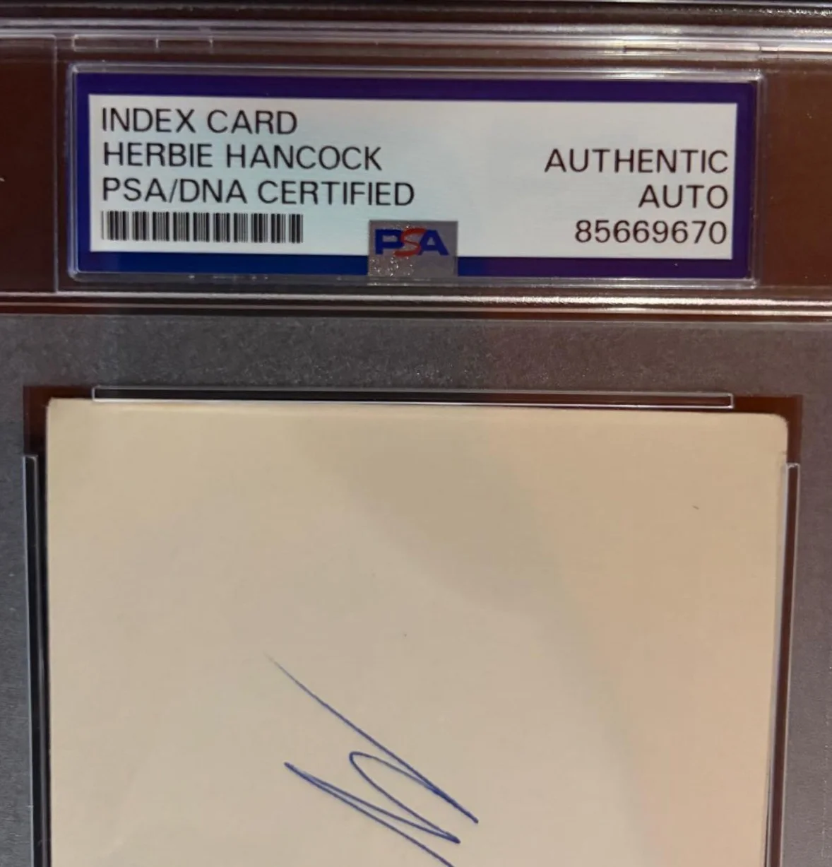 Herbie Hancock — HERBIE HANCOCK SIGNED AUTOGRAPHED INDEX CARD ENCAPSULATED PSA POSSIBILITIES JAZZ, изображение 3