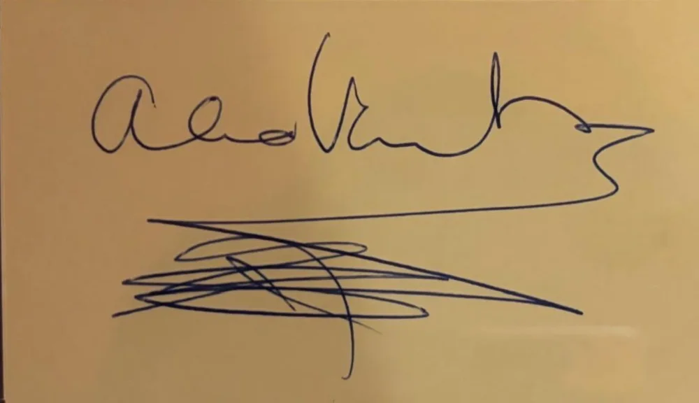 Alex Van Halen — ALEX VAN HALEN SIGNED AUTOGRAPHED INDEX CARD ENCAPSULATED PSA EDDIE VINTAGE B, изображение 2