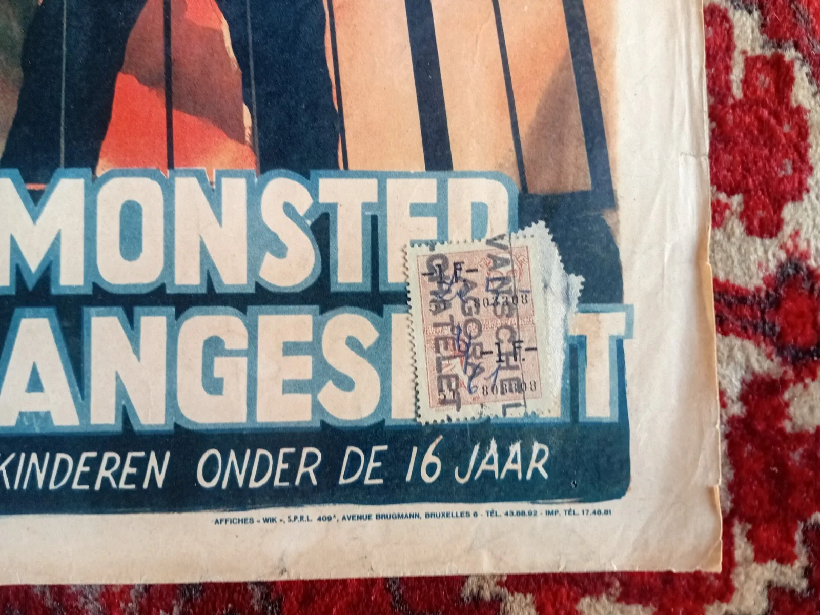 LE MONSTRE SANS VISAGE [The Body Snatcher] 1957 Original Belgian Poster 54x32 cm, image 2