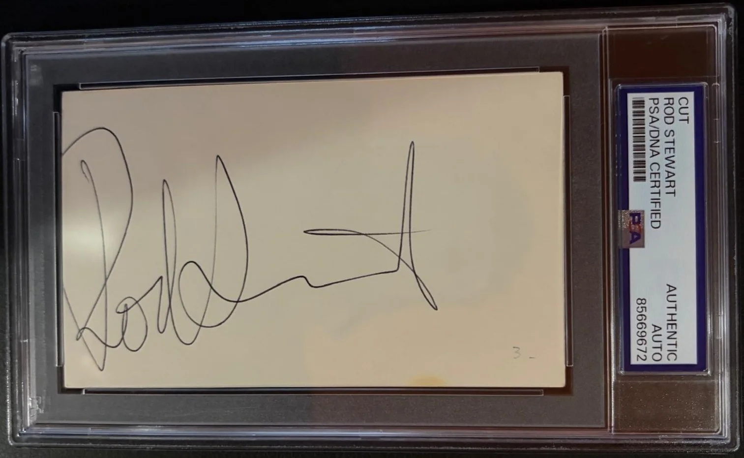 Rod Stewart — ROD STEWART SIGNED CUT PSA ENCAPSULATED HAVE YOU EVER SEEN THE RAIN FULL