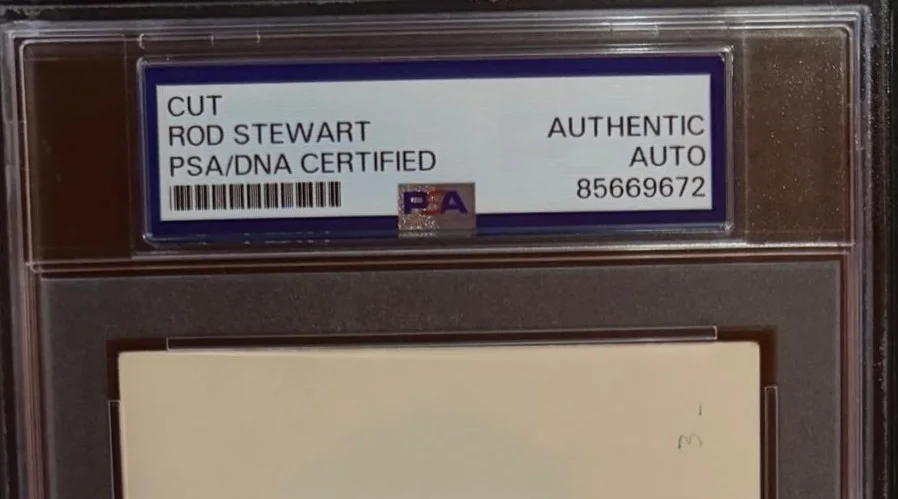 Rod Stewart — ROD STEWART SIGNED CUT PSA ENCAPSULATED HAVE YOU EVER SEEN THE RAIN FULL, image 3