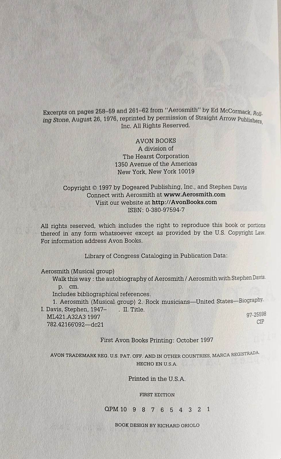 AEROSMITH Complete X5 Signed Book Walk This Way JSA COA Steven Tyler Joe Perry, image 4