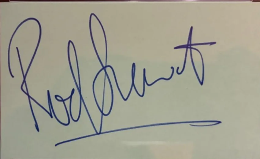 Rod Stewart — ROD STEWART SIGNED INDEX CARD PSA ENCAPSULATED HAVE YOU EVER SEEN THE RAIN FULL, изображение 2