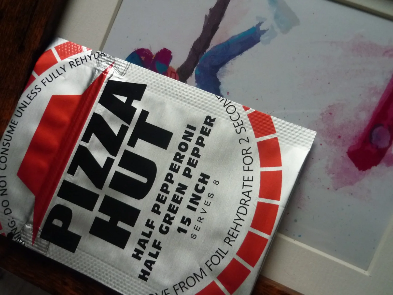 9x7in framed official repro hover board Back to the future & part II pizza, image 4