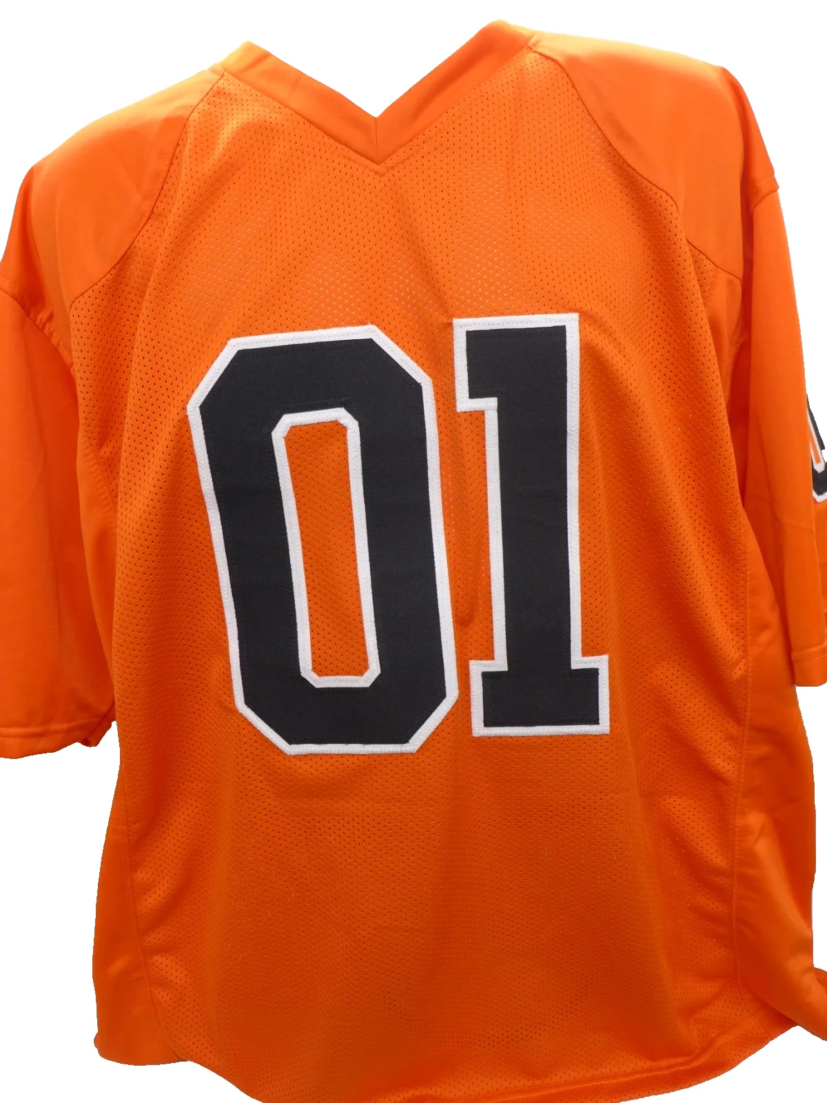 Dukes of Hazzard Orange XL Jersey "01" 3 Autographs Authenticated by JSA, image 2