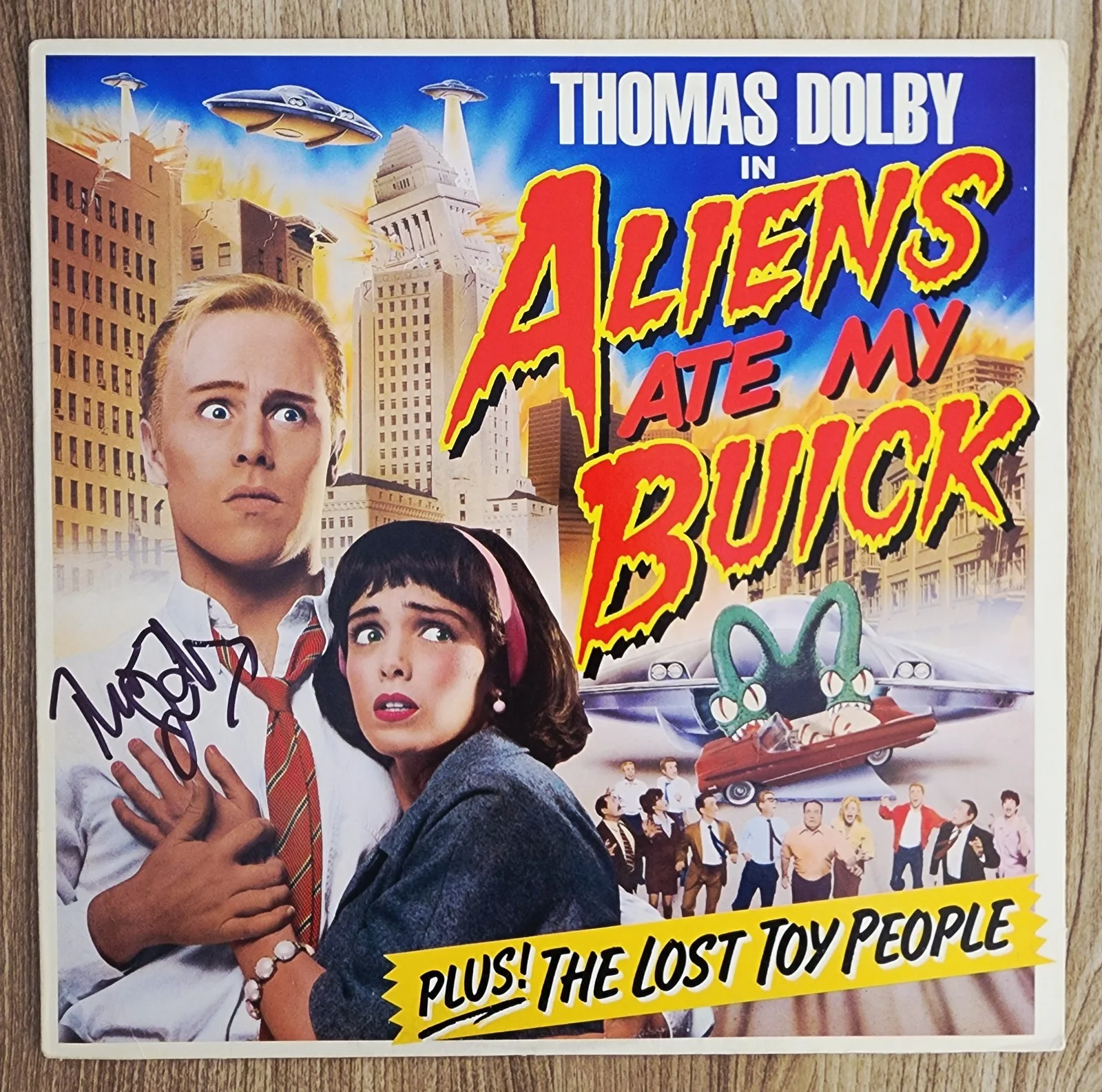 Thomas Dolby Signed Aliens Ate My Buick Vinyl Record Legend RAD, image 2