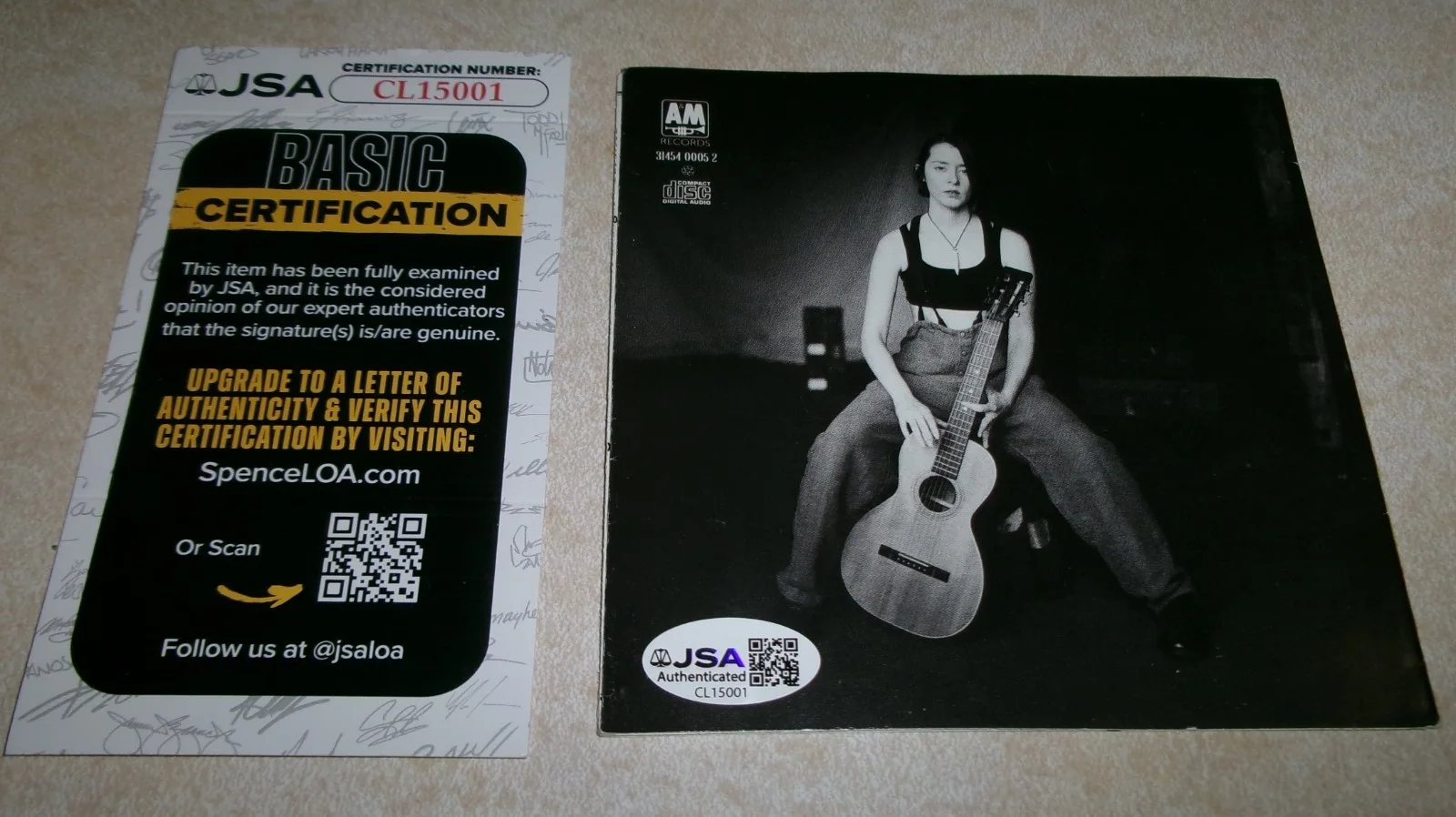 Suzanne Vega FRAMED MATTED SIGNED 99.9 F CD JSA CERT, image 3