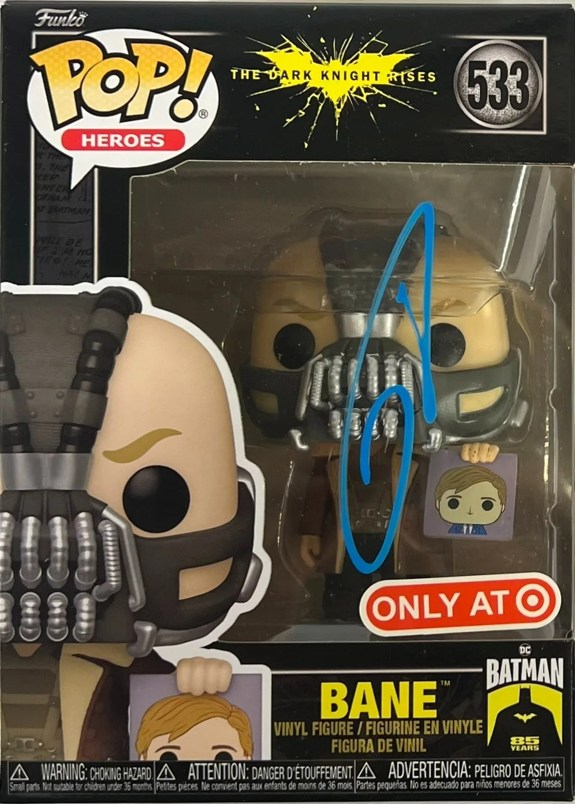 Tom Hardy — Tom Hardy autographed signed Funko Pop #533 Bane BAS Batman DC Dark Night Rises
