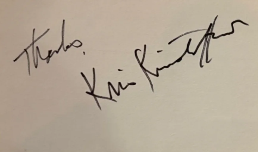 Kris Kristofferson — KRIS KRISTOFFERSON SIGNED INDEX CARD PSA ENCAPSULATED WILLIE NELSON HIGHWAYMEN B, изображение 2