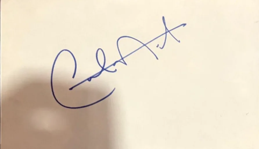 Carlos Santana — CARLOS SANTANA SIGNED AUTOGRAPHED INDEX CARD ENCAPSULATED PSA RARE VINTAGE, image 2