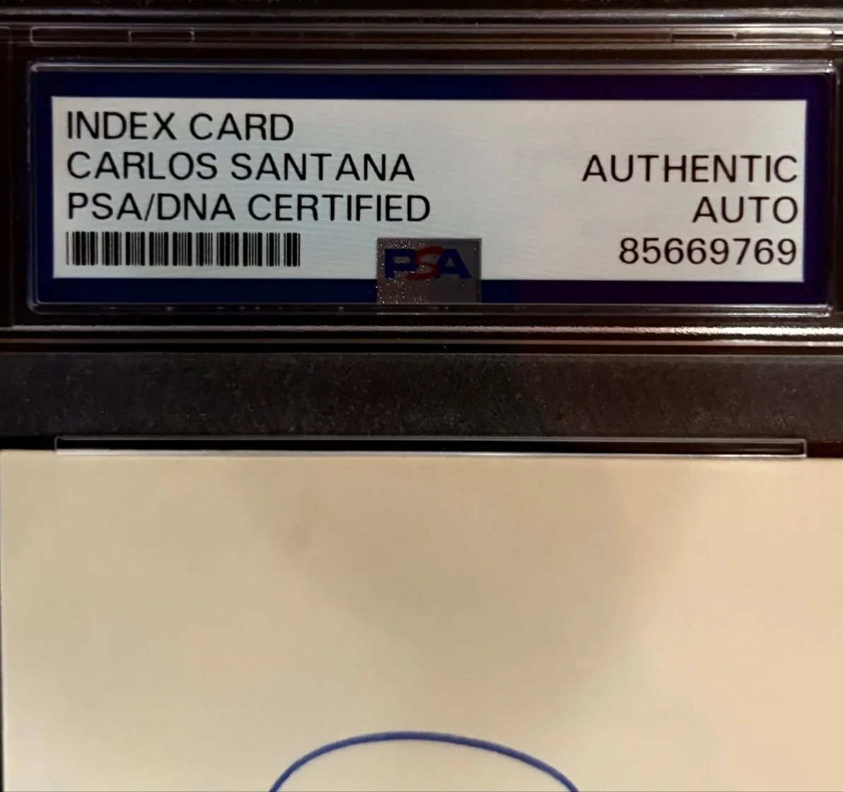 Carlos Santana — CARLOS SANTANA SIGNED AUTOGRAPHED INDEX CARD ENCAPSULATED PSA RARE VINTAGE, image 3