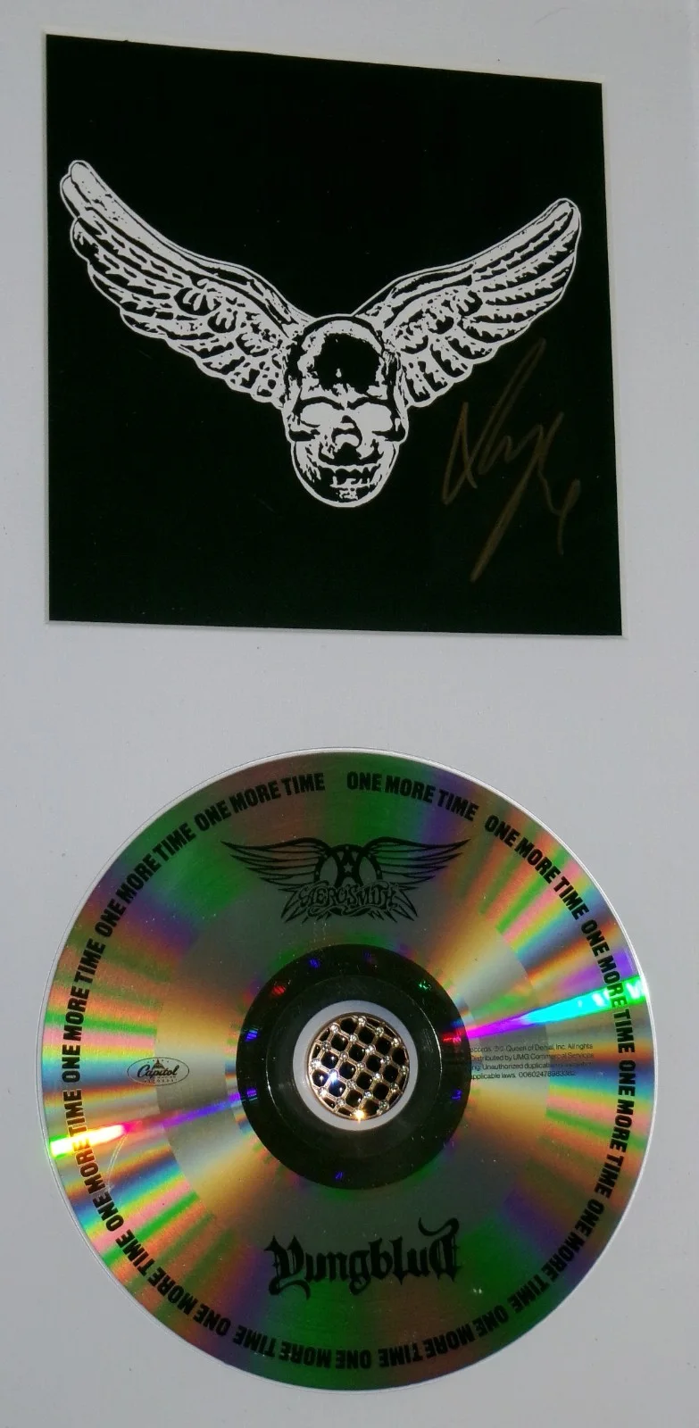 FRAMED MATTED SIGNED Yungblud CD JSA CERT Aerosmith, image 2