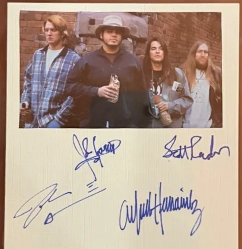 JOHN GARCIA, ALFREDO HERNANDEZ, JOSH HOMME, SCOTT REEDER — KYUSS SIGNED AUTOGRAPHED PRINT ENCAPSULATED GARCIA HERNANDEZ HOMME REEDER PSA, изображение 2