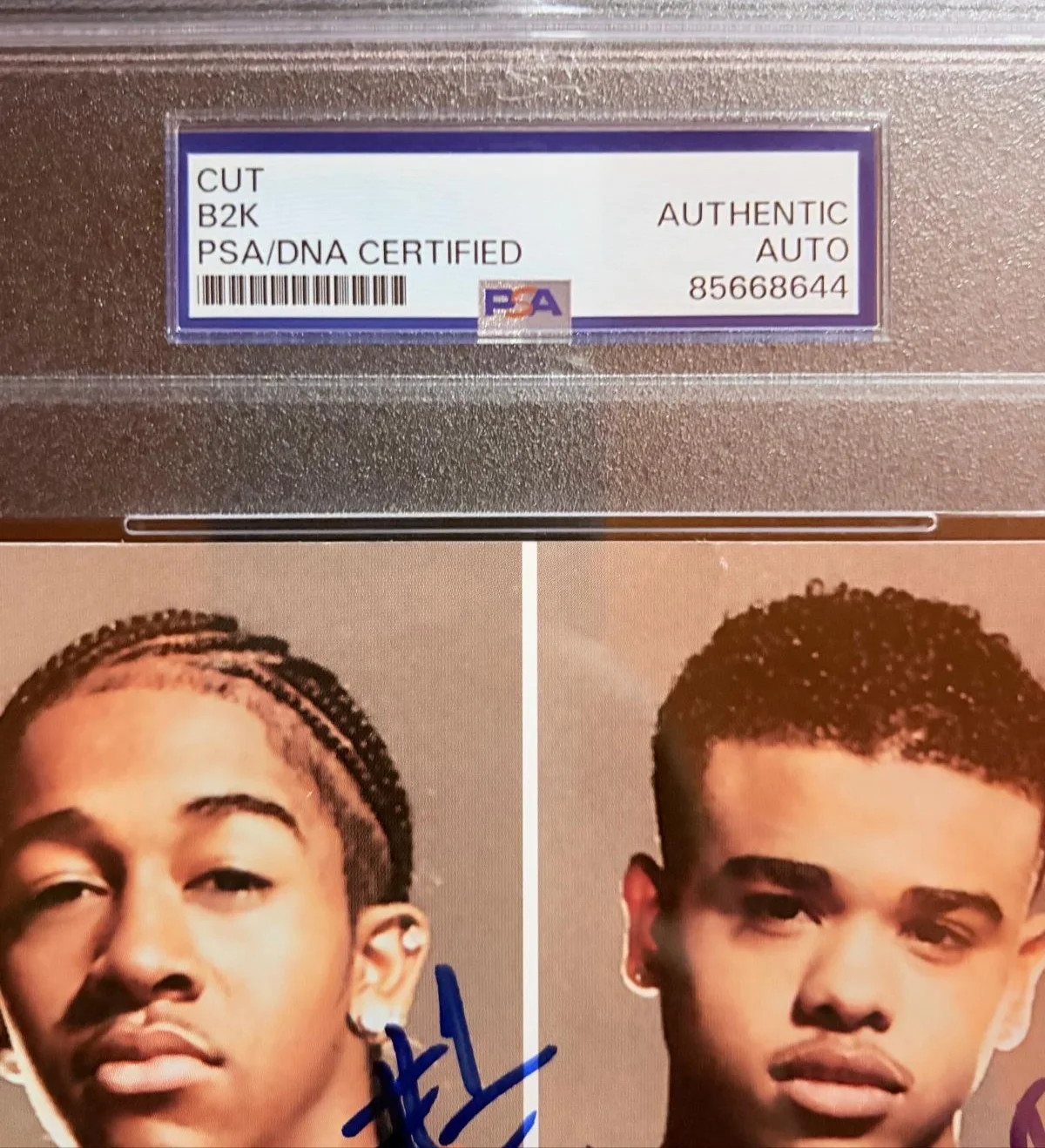 J-BOOG, LIL FIZZ, OMARION, RAZ-B — B2K SIGNED AUTOGRAPHED CUT ENCAPSULATED J-BOOG LIL FIZZ OMARION RAZ-B PSA COA, изображение 3