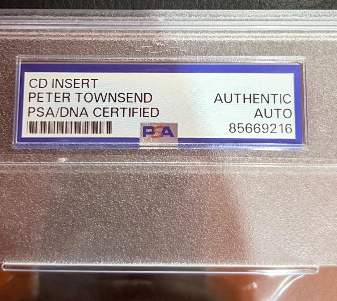 Peter Townsend — PETER TOWNSEND SIGNED AUTOGRAPHED CD INSERT ENCAPSULATED THE WHO DALTREY PSA COA, image 3