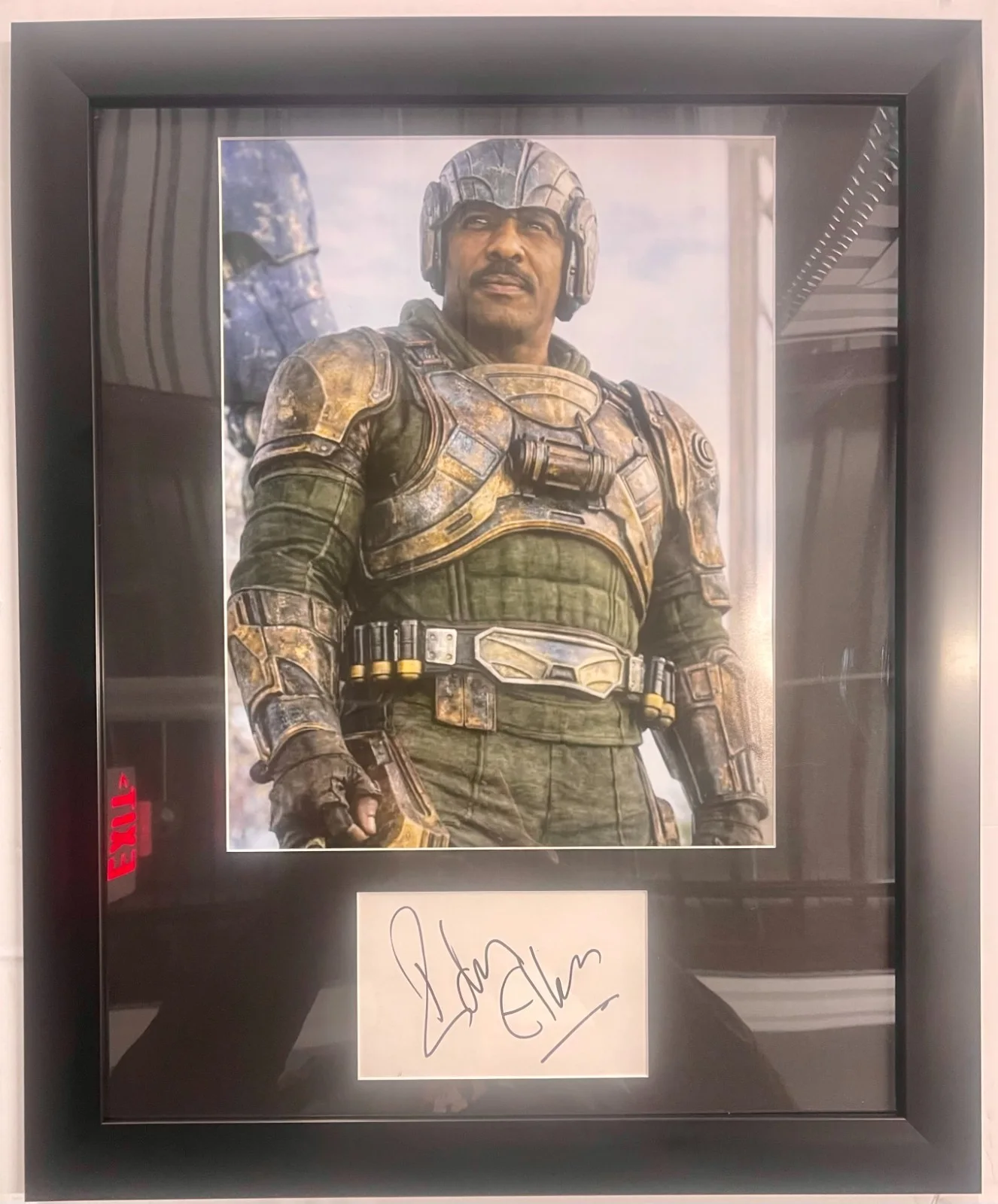 IDRIS ELBA — Idris Elba Masters Of The Universe matted signed index card with photo 16x20 #1