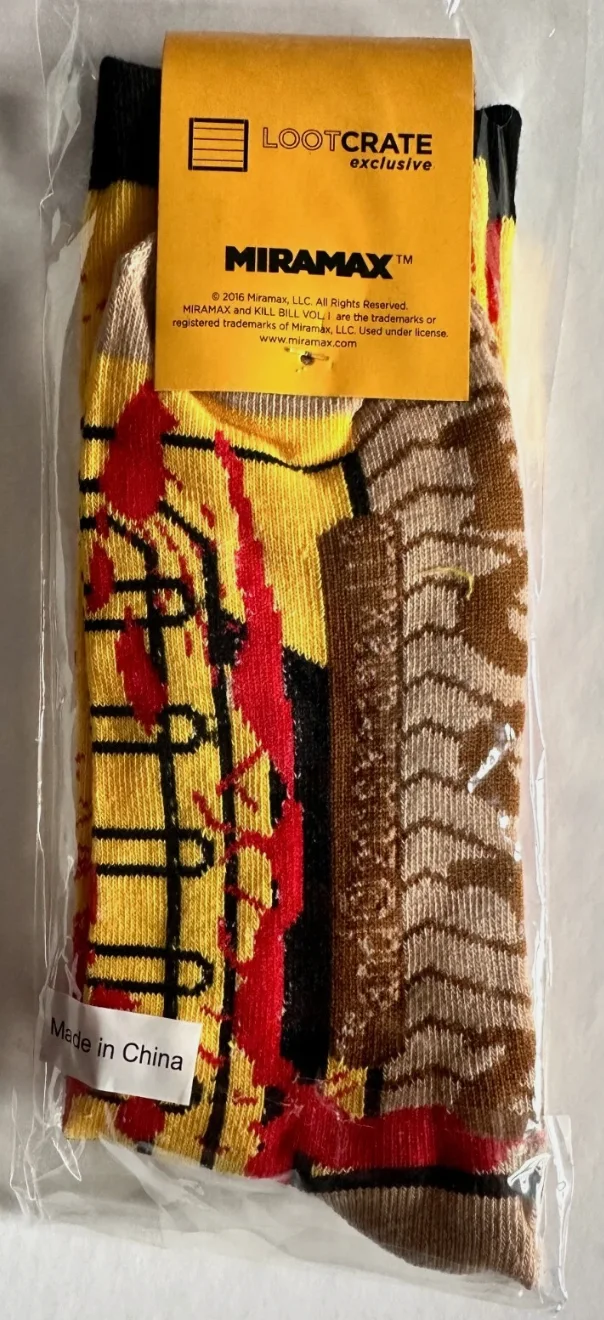 KILL BILL - V1 Bride Loot Crate Exclusive Socks. Unisex Socks. New and Sealed, изображение 3