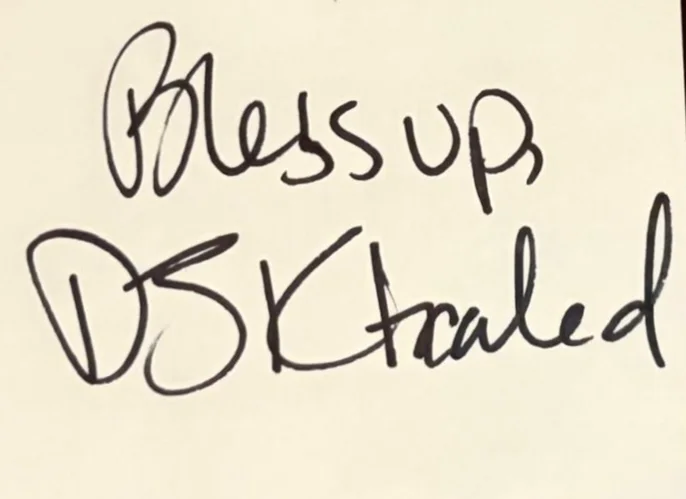 Dj Khaled — DJ KHALED SIGNED AUTOGRAPHED CUT ENCAPSULATED PSA WILD THOUGHTS THE KEYS, image 2