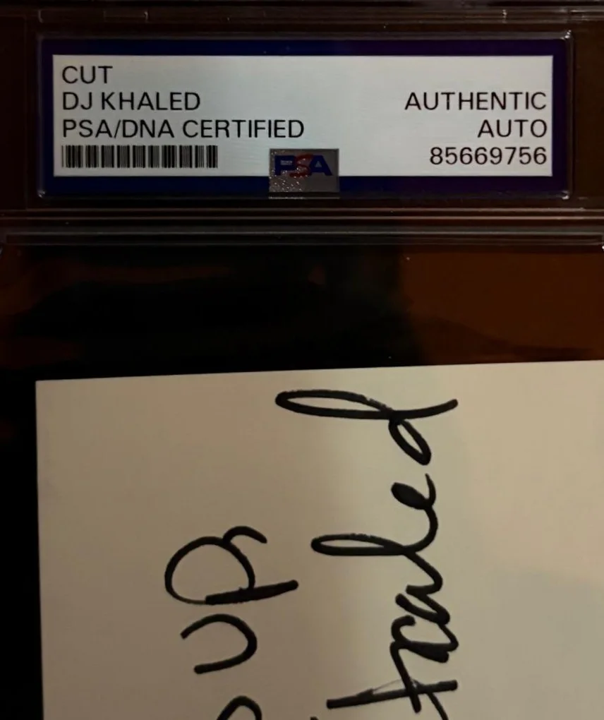 Dj Khaled — DJ KHALED SIGNED AUTOGRAPHED CUT ENCAPSULATED PSA WILD THOUGHTS THE KEYS, image 3