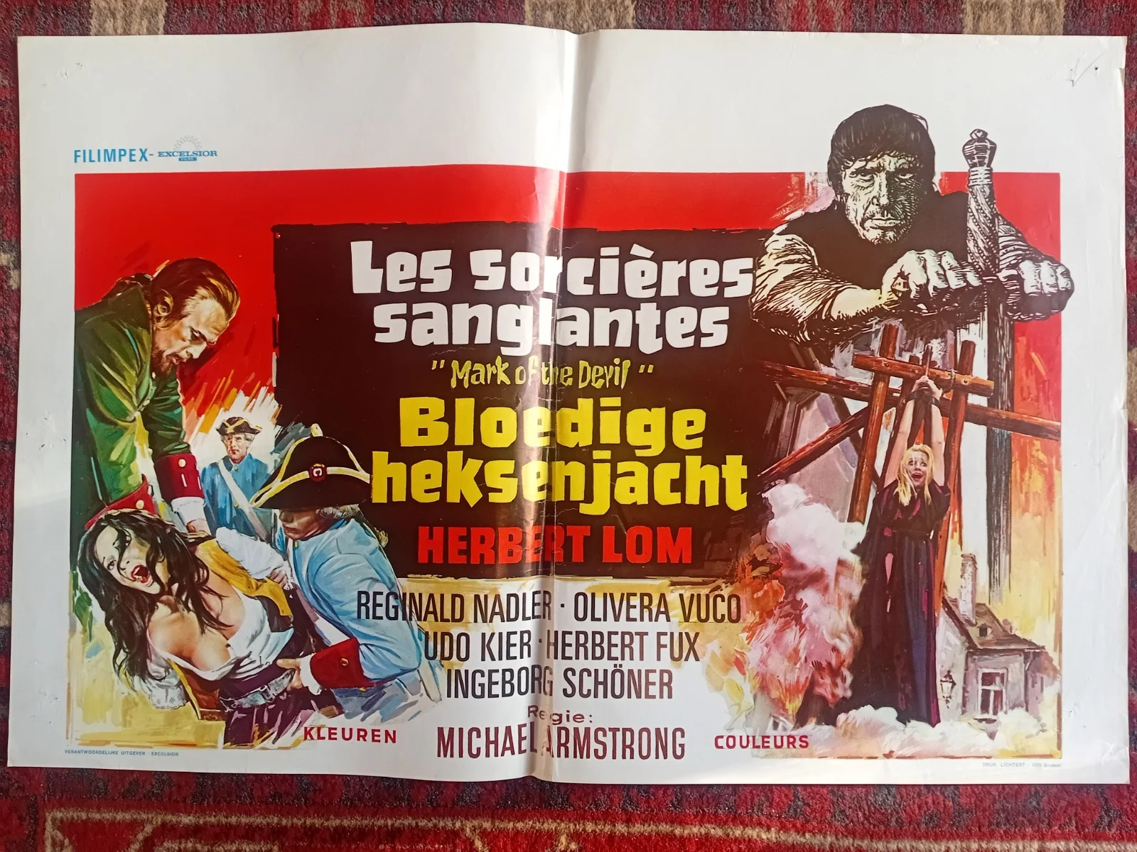 MARK OF THE DEVIL [1970] Original Belgian Poster - Ken Russell - 54 x 35.4cm, изображение 5