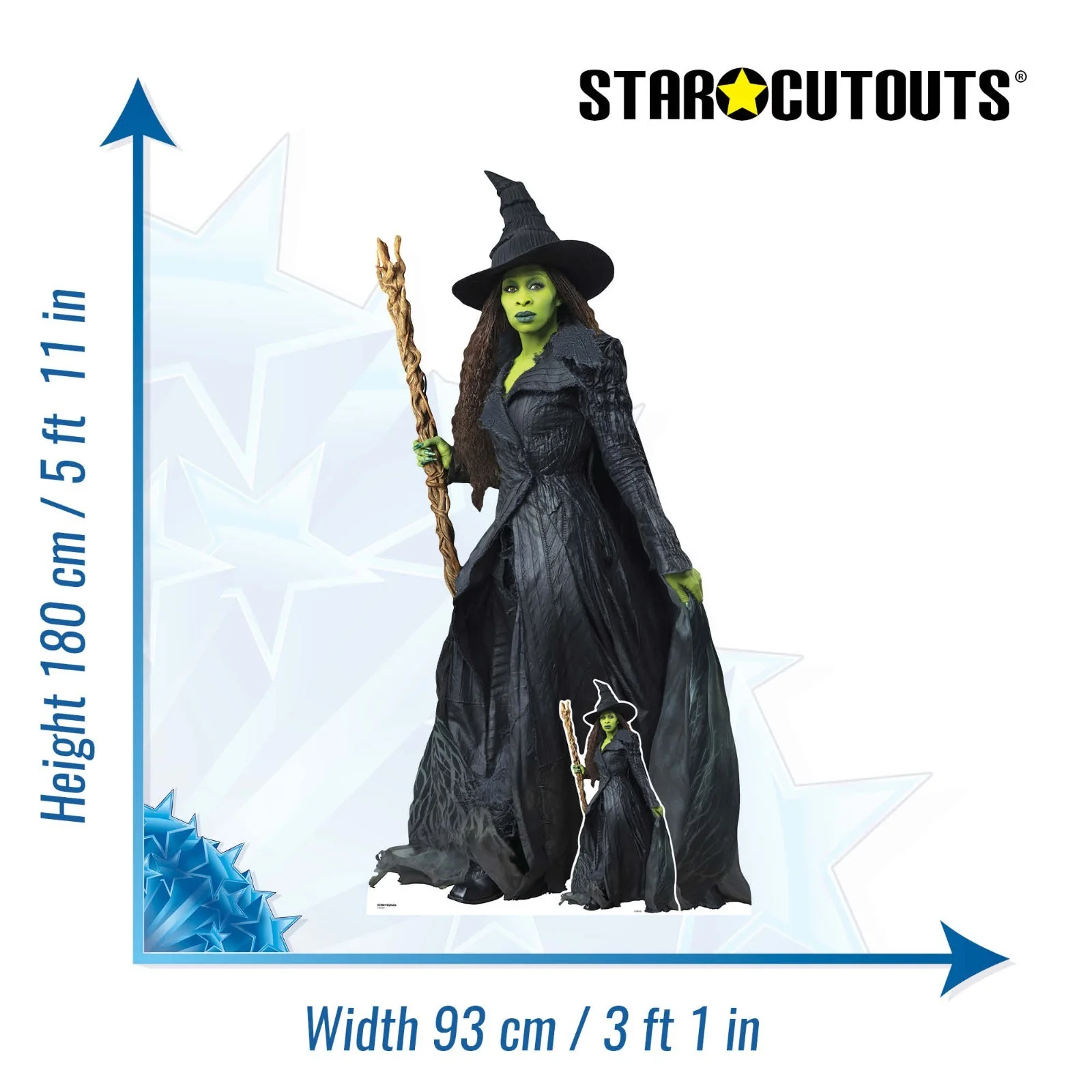 Elphaba Thropp Wicked: For Good Lifesize Cardboard Cutout & Free Mini Standee, изображение 3